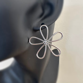 Boucles d’oreilles tropicale "Tiare" - Acier inoxydable