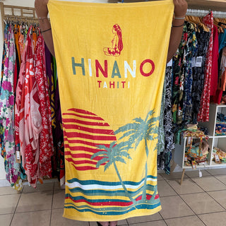 Serviette de plage - Hinano -Hotera-Mustard