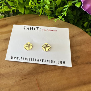 Boucles d’oreilles coquillage "Tepoe" - Acier inoxydable