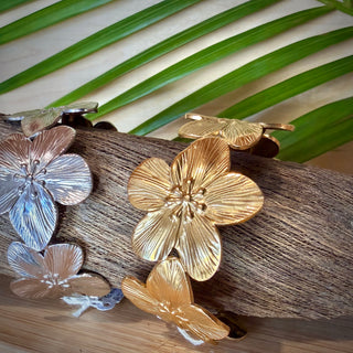 Bracelet rigide - Fleurs "Taina" - Acier inoxydable