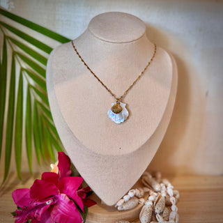 Collier breloques "Jade-Pahua" - Acier inoxydable doré