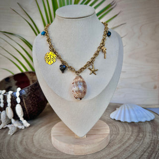 Collier acier inoxydable/breloques - Dépôt vente