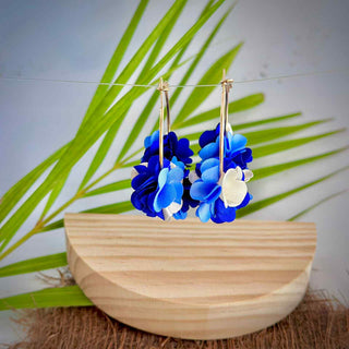 Boucles d’oreilles fleuris "Puanui" - Cuivre