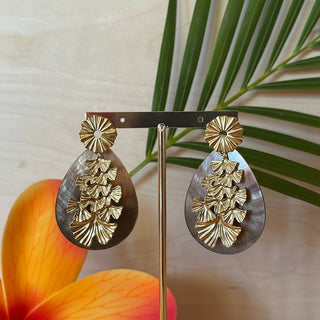 Boucles d’oreilles nacre - Acier inoxydable - Fait main