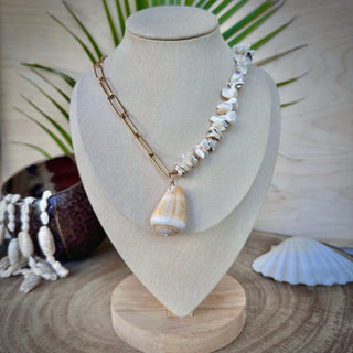 Collier acier inoxydable coquillages - Dépôt vente