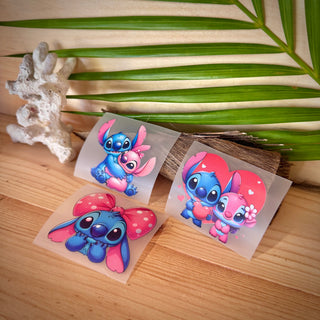 Transfert pour Tshirt - Stitch 6x6cm