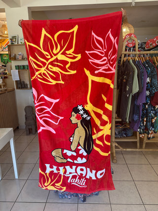 Serviette de plage - Hinano - Monoi Rust