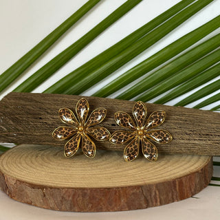 Boucles d’oreilles fleur de Tiare "Mélissa" - Acier inoxydable