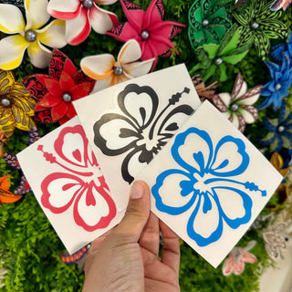Stickers Hibiscus 1 - 10cm x 10cm
