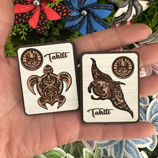 Magnet Rectangle Blanc - Varua Tahiti