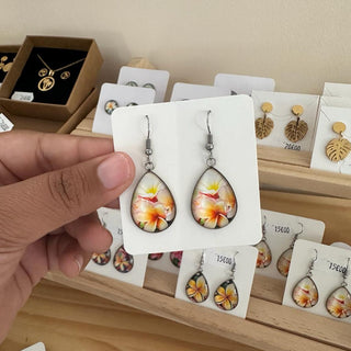 Boucles d'oreilles frangipanier "Manava"