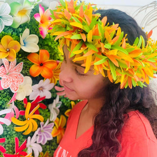 Couronne de fleur "Hei Riri" Orange