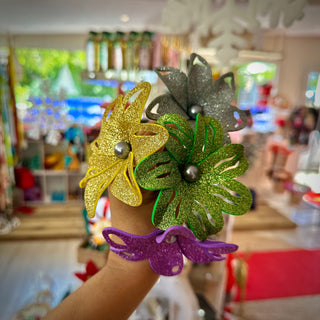 Fleurs pailletées - M2 - Plusieurs coloris