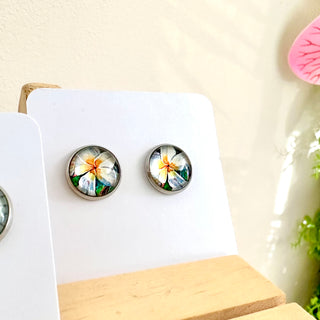 Boucles d'oreilles tropicales "Maeva" - Acier inoxydable