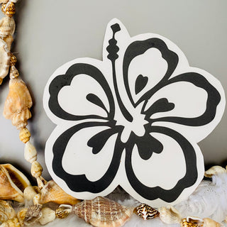 Stickers Hibiscus 1 - 10cm x 10cm