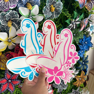 Stickers Hinano Vahine Flowers - 18cm x 13cm