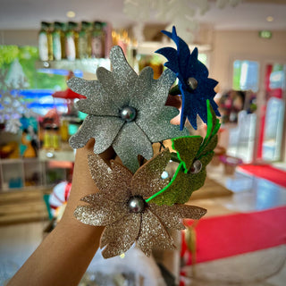 Fleurs pailletées - M3 - Plusieurs coloris