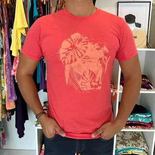 Tshirt - Hinano - Tenny - Leafy Bloom - Red