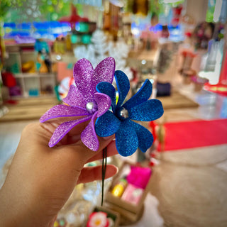 Fleurs pailletées - M5 - Plusieurs coloris