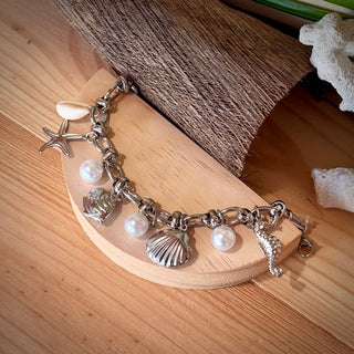 Bracelet breloques - Tropicale "Apoline" - Acier noxydable