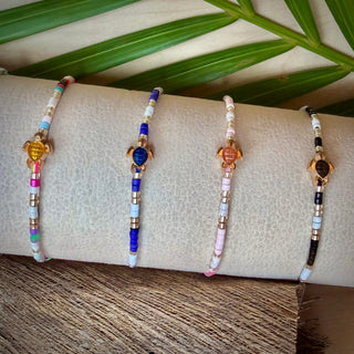 Bracelet minimaliste et ajustable - Cordon et mini tortue | n°3