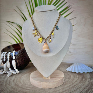 Collier acier inoxydable/breloques - Dépôt vente