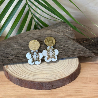 Boucles d’oreilles nacre - Acier inoxydable - Fait main