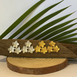 Boucles d'oreilles - Fleur tropicale "Tainanui" - Acier Inoxydable