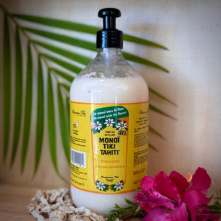 Monoï TIKI Tahiti - Frangipanier -  1 Litre (avec pompe)