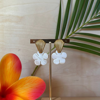 Boucles d’oreilles nacre - Acier inoxydable - Fait main