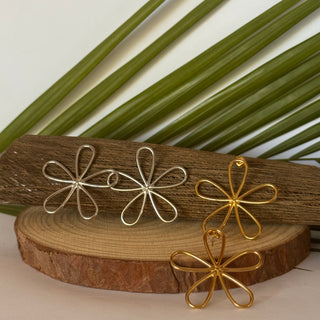Boucles d’oreilles tropicale Tiare "Mindy" - Acier inoxydable