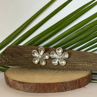 Boucles d'oreilles - Fleur tropicale "Vaira" - Acier inoxydable