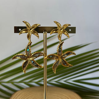 Boucles d'oreilles étoile de mer "Lyora" - Acier Inoxydable