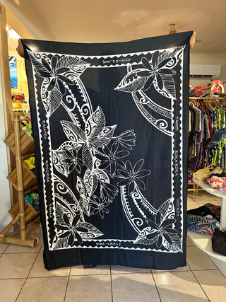 Paréo long à motifs