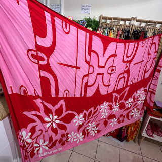 Paréo long motifs - Rose