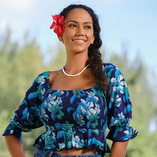 Crop-top - Hinano - Verna Maritime blue