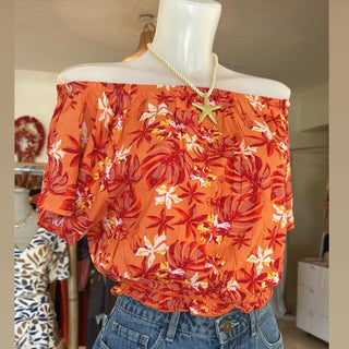 Crop-top - Hinano - Akamu Shell coral