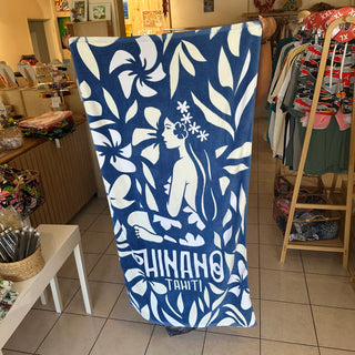 Serviette de plage - Hinano - Vaipoe bright cobalt