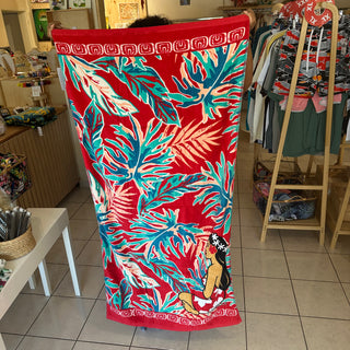 Serviette de plage - Hinano - Uriri red