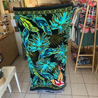 Serviette de plage - Hinano - Uriri black