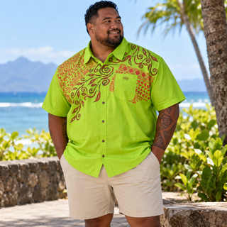 Chemise - Arii Création - Dobby Raimanu Green (4XL)