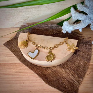 Bracelet breloques - Tropicales "Naomie" - Acier Inoxydable