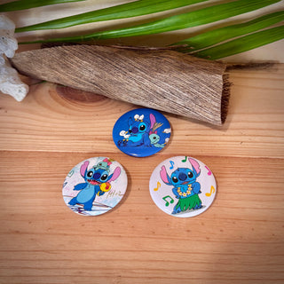Badge Rond à epingle - Stitch