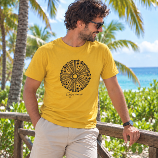 Tshirt - Corps ancré - Oursin - Mustard