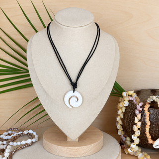 Collier cordon ajustable - Koru - Os de yak