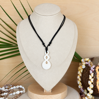 Collier cordon ajustable - Pikorua - Os de yak