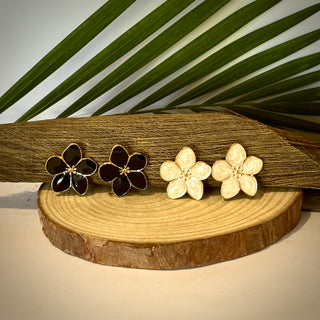 Boucles d'oreilles fleur "Mélia" - Acier inoxydable