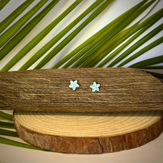 Clous d’oreilles - Frangipanier "Tipanie Hi’o" uni - Acier inoxydable et céramique