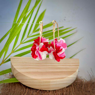 Boucles d’oreilles fleuris "Puanui" - Cuivre