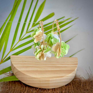 Boucles d’oreilles fleuris "Puanui" - Cuivre